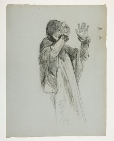 Estudo de figuras para o Rei Artur de Edwin Austin Abbey