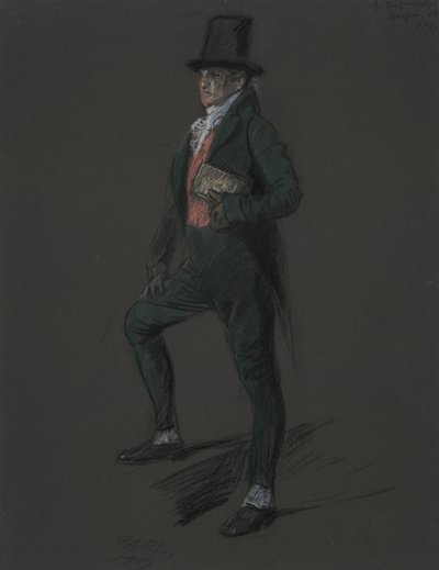 Estudo de figura para a figura do Dr. Casper Wistal em de Edwin Austin Abbey