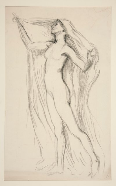 Estudo de figura para mural no edifício do Capitólio do Estado em Harrisburg, Pennsylvania, 1902-1911 (completado por John Singer Sargent) de Edwin Austin Abbey