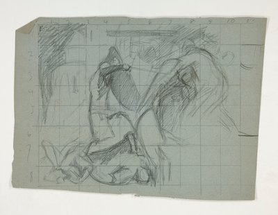 Estudo de figura para os Sete Pecados Capitais, de The Quest of the Holy Grail (uma série de quinze pinturas para a Biblioteca Pública de Boston, concluída em 1901) de Edwin Austin Abbey