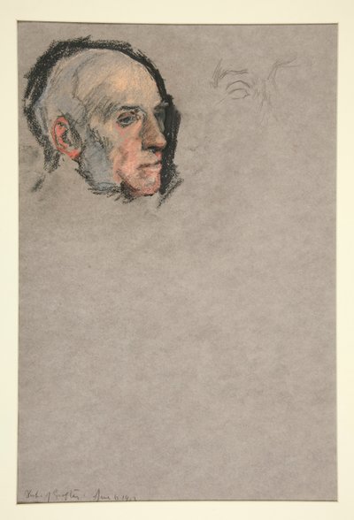 Cabeça de um homem, Coroação de Edward VII retrato de Edwin Austin Abbey
