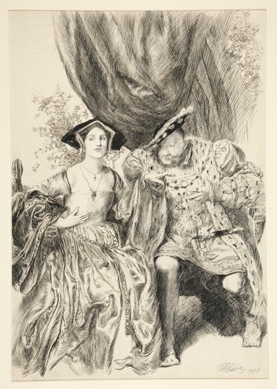Henrique e Ana Bolena. O Rei Henrique: de Edwin Austin Abbey