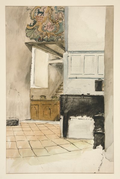 Estudo do Interior de Edwin Austin Abbey