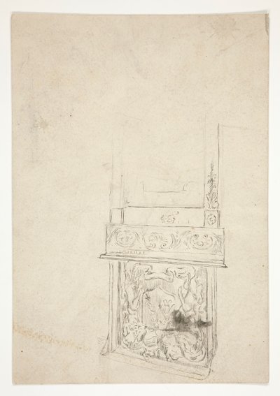 Estudo do interior da chaminé de Edwin Austin Abbey