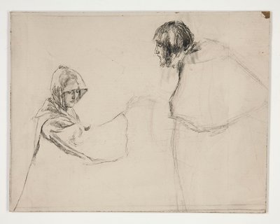Isabella e o Duque (estudo para .1108), de Measure for Measure de Edwin Austin Abbey