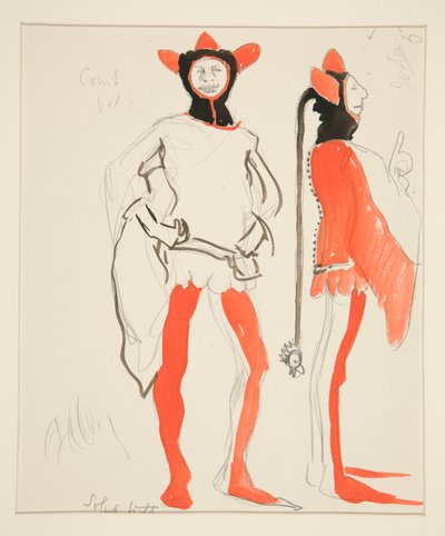 Jesters, esboço de fantasia para Henry Irving de Edwin Austin Abbey