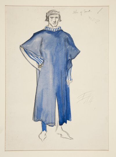 John of Gaunt, esboço de fantasia para Henry Irving de Edwin Austin Abbey
