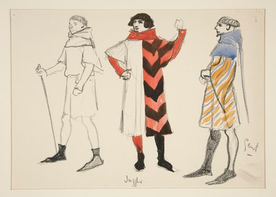 Malabarista e Gent, esboço de fantasia para Henry Irving de Edwin Austin Abbey