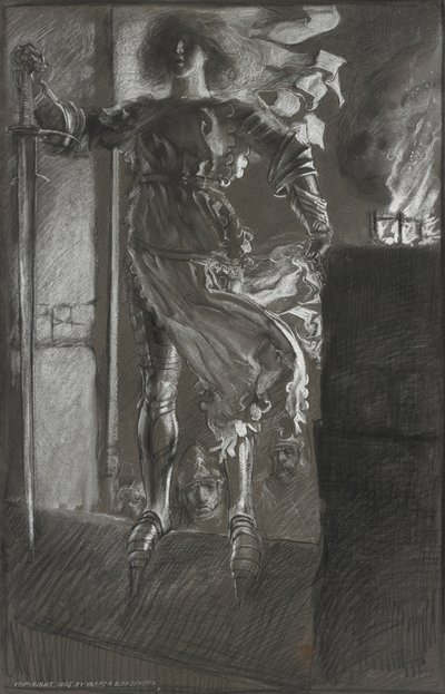 La Pucelle, do Rei Henrique VI, Parte I, acto 3, cena 2 de Edwin Austin Abbey