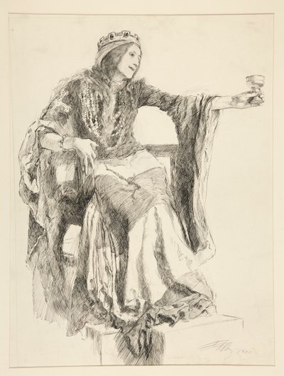 Lady Macbeth, ActoIII.cena iv, Macbeth de Edwin Austin Abbey
