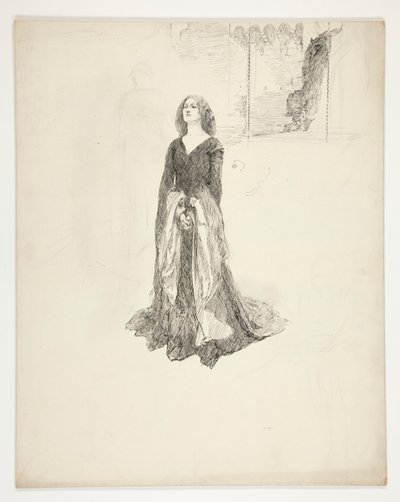 Dama com as Mãos Apertadas, do Rei Ricardo II de Edwin Austin Abbey