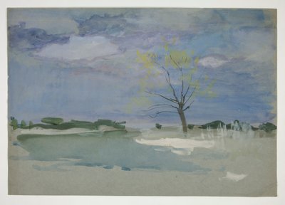 Paisagem com árvore de Edwin Austin Abbey