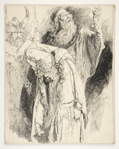 Lear com Cordelia morta nos seus braços, Acto V, Cena III, Rei Lear de Edwin Austin Abbey