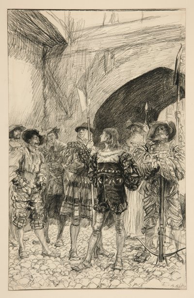 Lucio e Claudio - Ato I, Cena iii, Medida por Medida de Edwin Austin Abbey