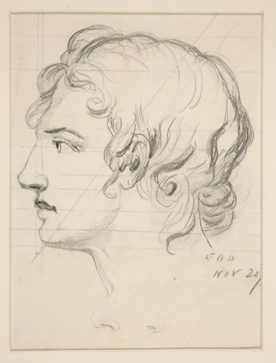 Cabeça masculina de Edwin Austin Abbey