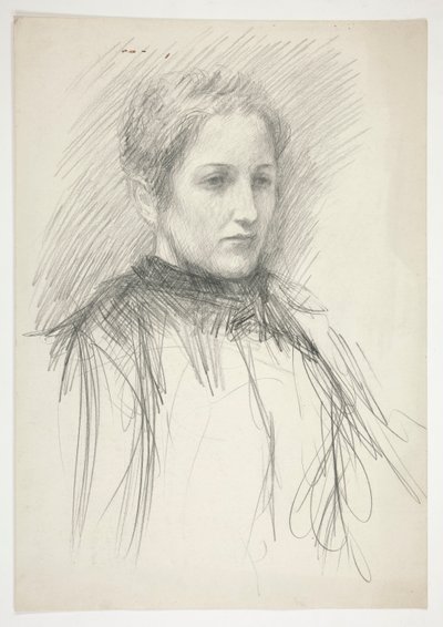 Retrato de uma jovem Sra. Abbey (?) de Edwin Austin Abbey