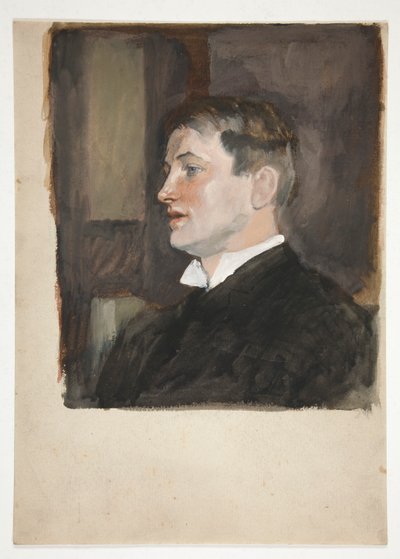 Retrato de um jovem (sentinela não identificada) de Edwin Austin Abbey