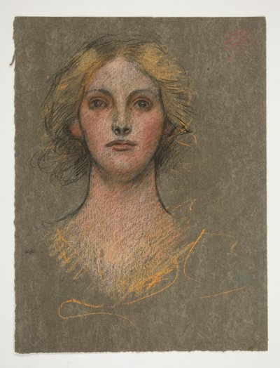 Retrato de uma jovem mulher de Edwin Austin Abbey