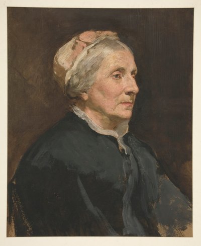Retrato de uma mulher mais velha (babá não identificada) de Edwin Austin Abbey