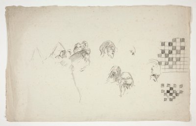 Folha de croquis para de Edwin Austin Abbey