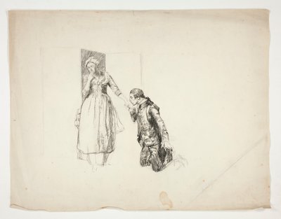 Esboço para Oliver Goldsmith de Edwin Austin Abbey