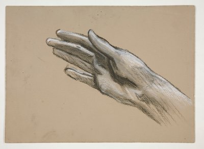 Esboço de uma mão (recto); Estudos de composição para uma peça de teatro (?) (verso) de Edwin Austin Abbey