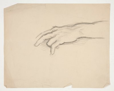 Esboço de uma mão de Edwin Austin Abbey