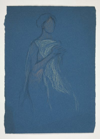 Esboço de uma mulher - estudo de trajes para uma peça de teatro? de Edwin Austin Abbey