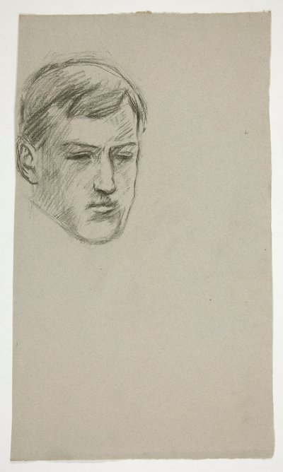 Esboço de um jovem (sentinela não identificada) de Edwin Austin Abbey