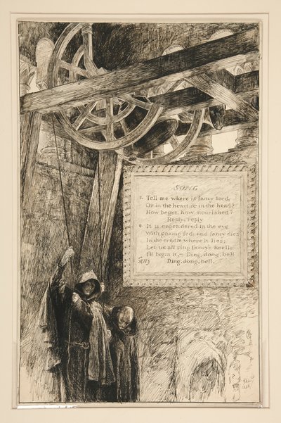 Canção, do Acto III, Cena ii, Mercador de Veneza de Edwin Austin Abbey