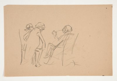 Estudo para .1207 - ilustração para Oliver Goldsmith de Edwin Austin Abbey