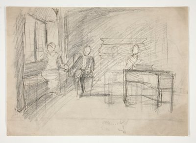 Estudo para uma canção antiga(?) (aguarela) de Edwin Austin Abbey