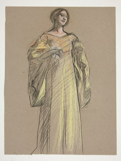Estudo para Fiametta de Edwin Austin Abbey