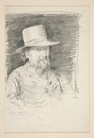 Estudo para o General Meade: esboço de mural para o edifício da capital do estado em Harrisburg, Pennsylvania, 1902-1911 (completado por John Singer Sargent) de Edwin Austin Abbey