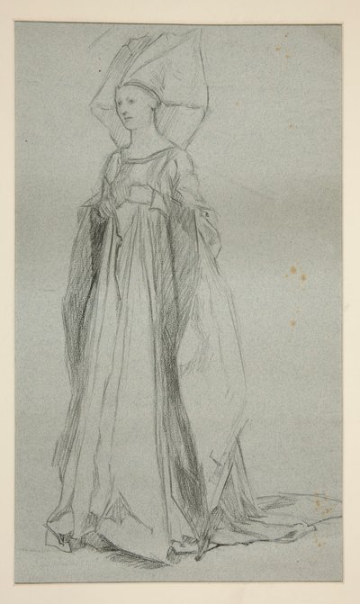 Estudo para Lady Ana, para o Rei Ricardo III (?) de Edwin Austin Abbey