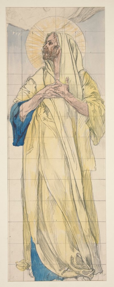 Estudo para Louis Comfort Tiffany de Edwin Austin Abbey
