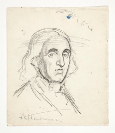 Estudo para Rittenhouse: esboço para mural para o edifício do capitólio estadual em Harrisburg, Pensilvânia, 1902-1911 (completo por John Singer Sargent) de Edwin Austin Abbey