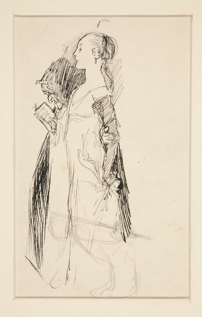 Estudo para a educação de Isabella (pintura a óleo) de Edwin Austin Abbey