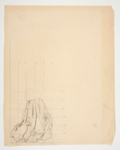 Estudo para The Quest of the Holy Grail (série de quinze quadros para a Biblioteca Pública de Boston, concluída em 1901) de Edwin Austin Abbey