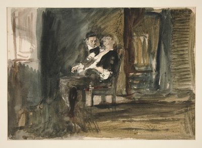 Estudo para A Letra Escarlate (pintura a óleo) de Edwin Austin Abbey