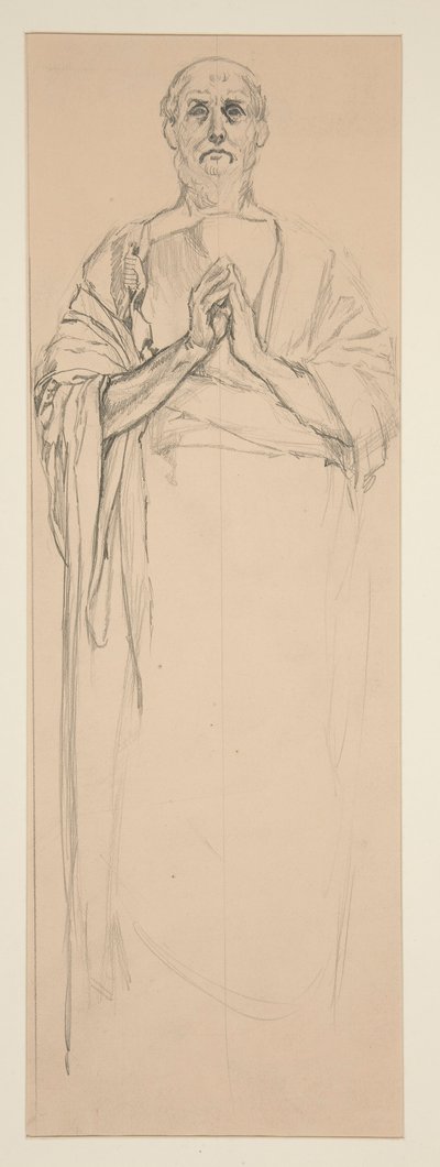 Estudo para um vitral representando São Pedro, Paris de Edwin Austin Abbey