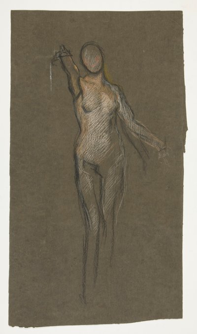 Estudo para figura central em de Edwin Austin Abbey