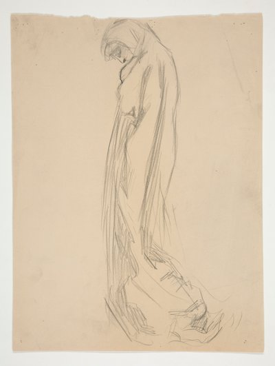 Estudo para figura de 10 da noite em de Edwin Austin Abbey