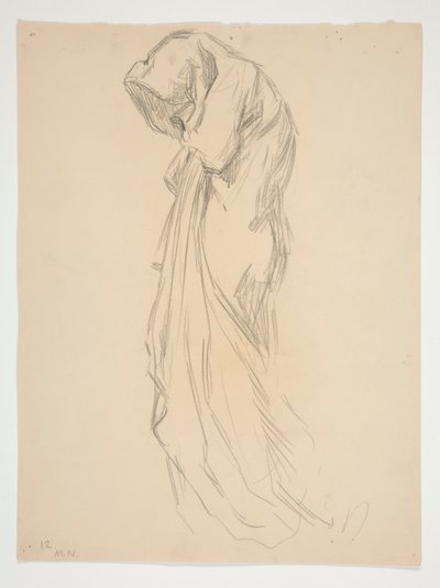 Estudo para figura de 12 meia-noite em de Edwin Austin Abbey
