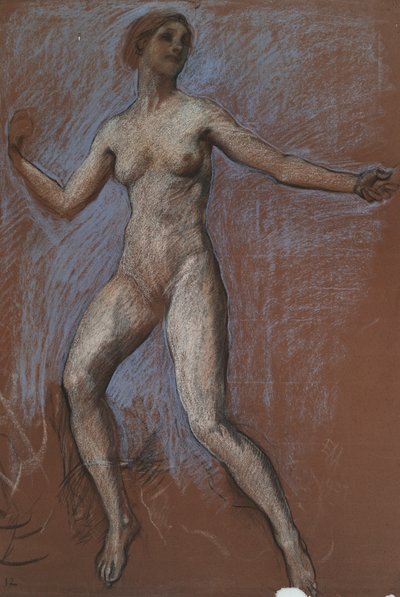 Estudo para figura de 12 horas para de Edwin Austin Abbey