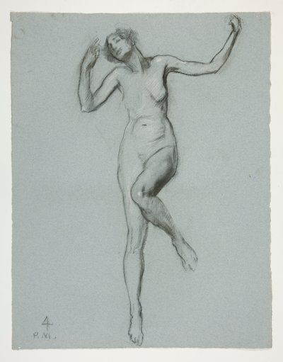 Estudo para figura de 4 da tarde em de Edwin Austin Abbey