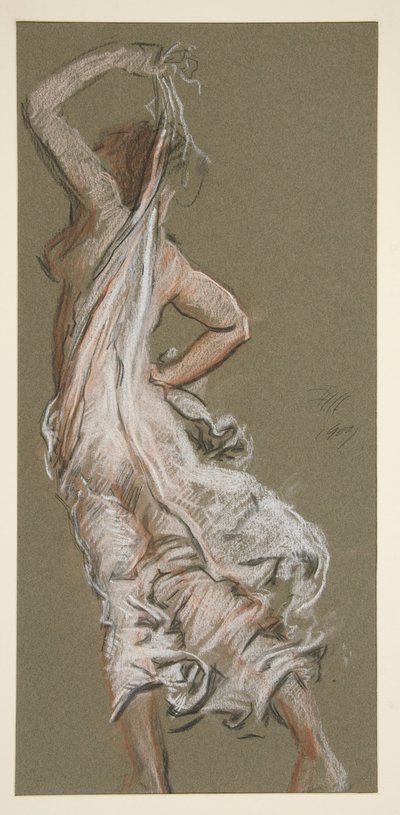 Estudo para figura de 5 da tarde em de Edwin Austin Abbey