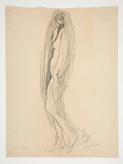 Estudo para figura de 19 horas para de Edwin Austin Abbey
