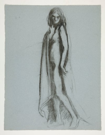 Estudo para figura de 7 pm em de Edwin Austin Abbey