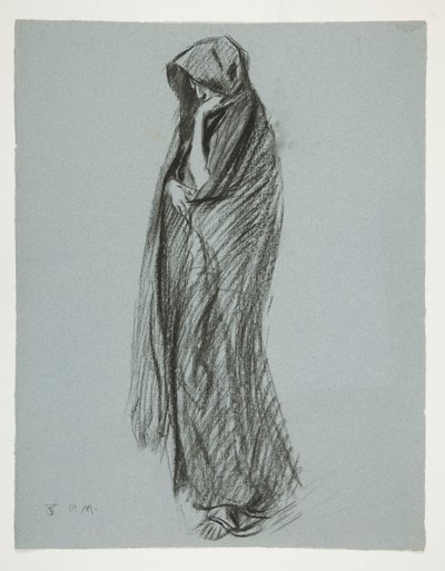 Estudo para figura de 20h em de Edwin Austin Abbey